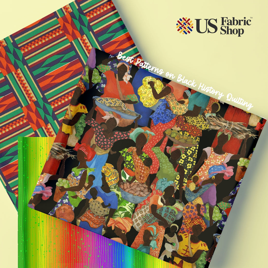 Best Patterns on Black History Quilting Fabric for Sale