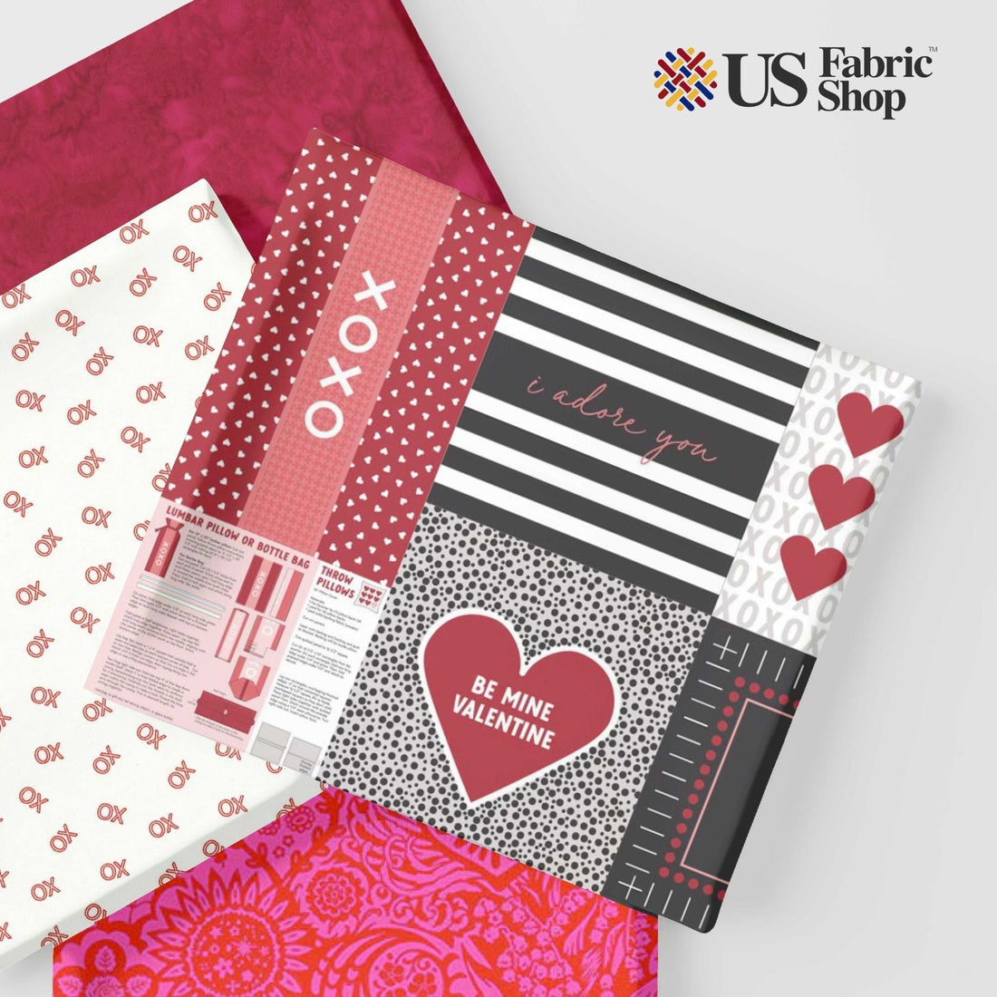 Make Cute Valentine Quilts with These Fabrics for Sale