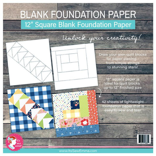 12 Blank Foundation Paper Kimberly Jolly Its Sew Emma ISE-793