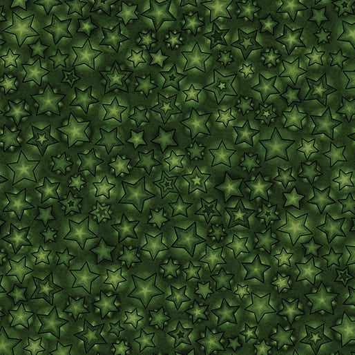 12 Days of Christmas Starry Skies Green Nancy Halvorsen Benartex Cotton Fabric BE-17272-40 | US Fabric Shop