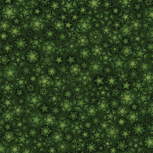 12 Days of Christmas Starry Skies Green Nancy Halvorsen Benartex Cotton Fabric BE-17272-40