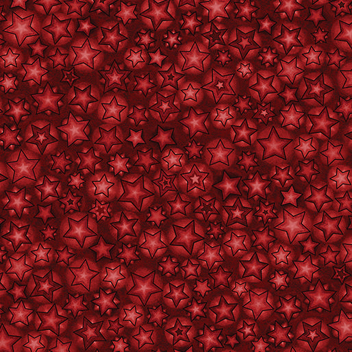 12 Days of Christmas Starry Skies Red Nancy Halvorsen Benartex Cotton Fabric BE-17272-10