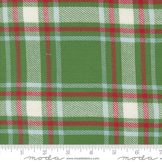 16" Classic Retro Holiday Toweling Plaid Green Stacy Iest Hsu Moda Cotton Toweling Fabric