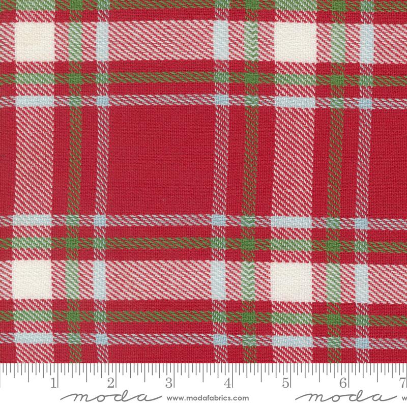 16" Classic Retro Holiday Toweling Plaid Red Stacy Iest Hsu Moda Cotton Toweling Fabric