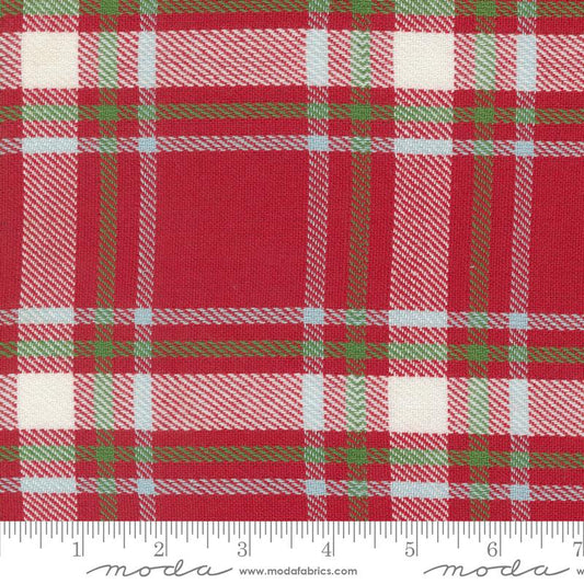 16" Classic Retro Holiday Toweling Plaid Red Stacy Iest Hsu Moda Cotton Toweling Fabric