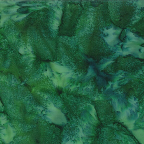1895 Bali Watercolor Batiks Aventurine Green Hoffman Fabrics Cotton Fabric HF-1895-237