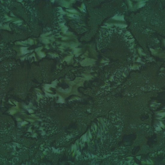 1895 Bali Watercolor Batiks Verde Dark Green Hoffman Fabrics Cotton Fabric HF-1895-157