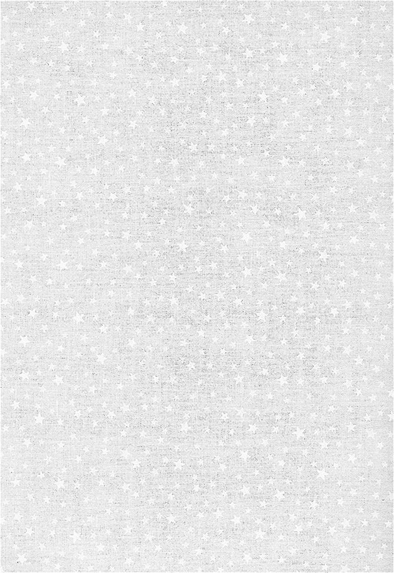 Hue Collection Stars White Frosting Cotton Fabric