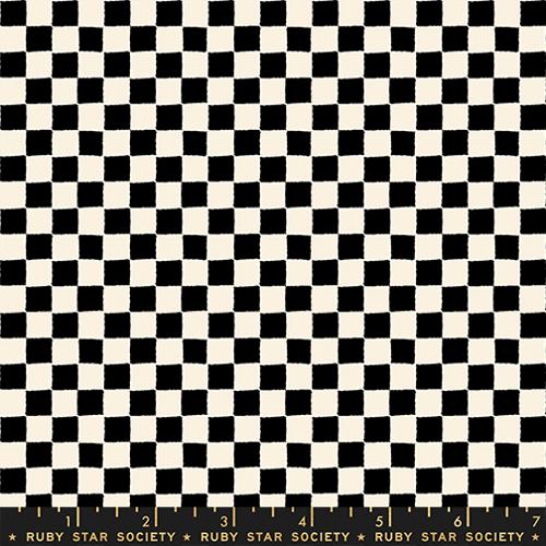 1 800 Calico Block Print Checks and Plaids Blender Black Alexia Abegg Ruby Star Society Moda Cotton Fabric MD-RS4107-18