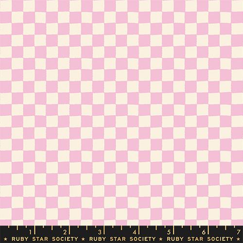 1 800 Calico Block Print Checks and Plaids Blender Peony Pink Alexia Abegg Ruby Star Society Moda Cotton Fabric MD-RS4107-11
