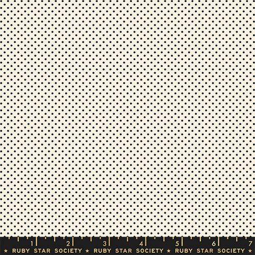 1 800 Calico Mini Dots Vintage Retro Black Natural Alexia Abegg Ruby Star Society Moda Cotton Fabric MD-RS4102-20