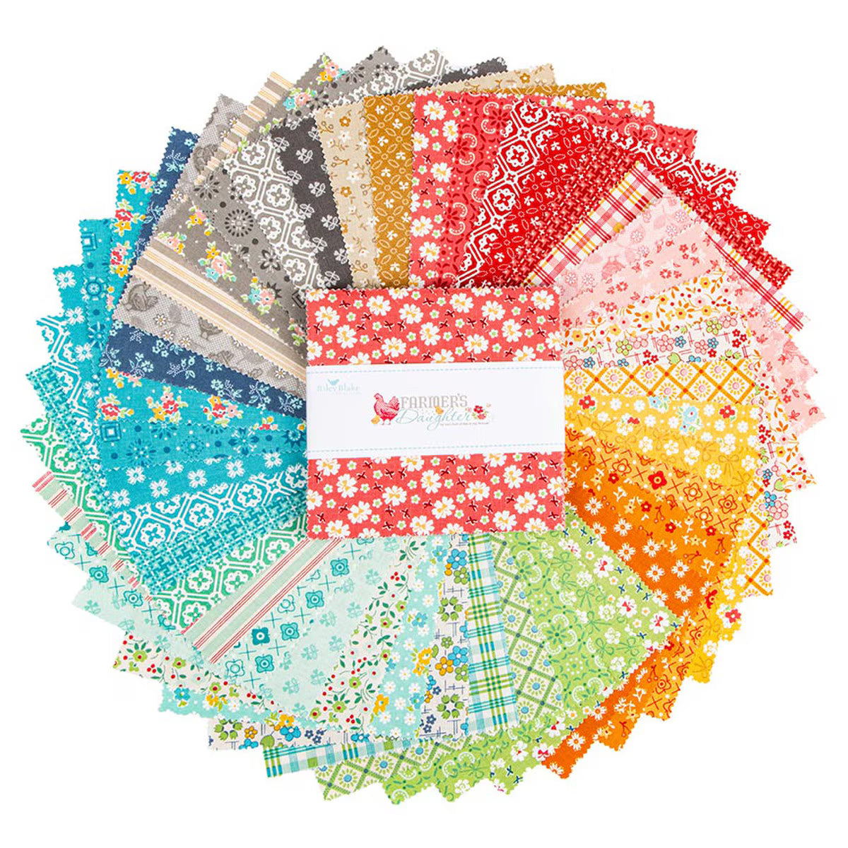 Farmer's Daughter 10" Squares Stacker 42pcs Lori Holt of Bee in my Bonnet Riley Blake Designs Cotton Fabric RB-10-17160-42