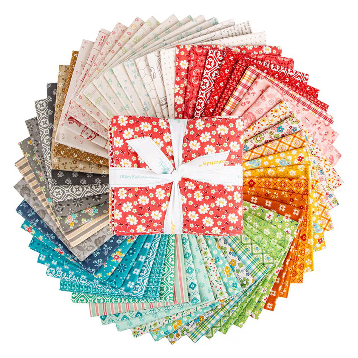 Farmer's Daughter Fat Quarter Bundle 18"x22" 54pcs Lori Holt of Bee in my Bonnet Riley Blake Designs Cotton Fabric RB-FQ-17160-54