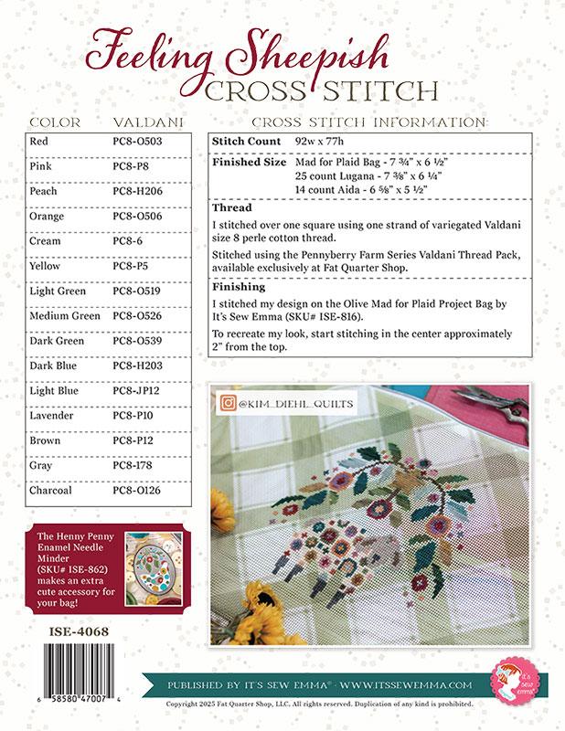 Feeling Sheepish Cross Stitch Pattern Kim Diehl Its Sew Emma ISE-4068
