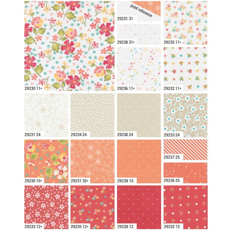 The Garden 5" Squares Charm Pack 42pcs Corey Yoder Moda Cotton Fabric MD-29230PP