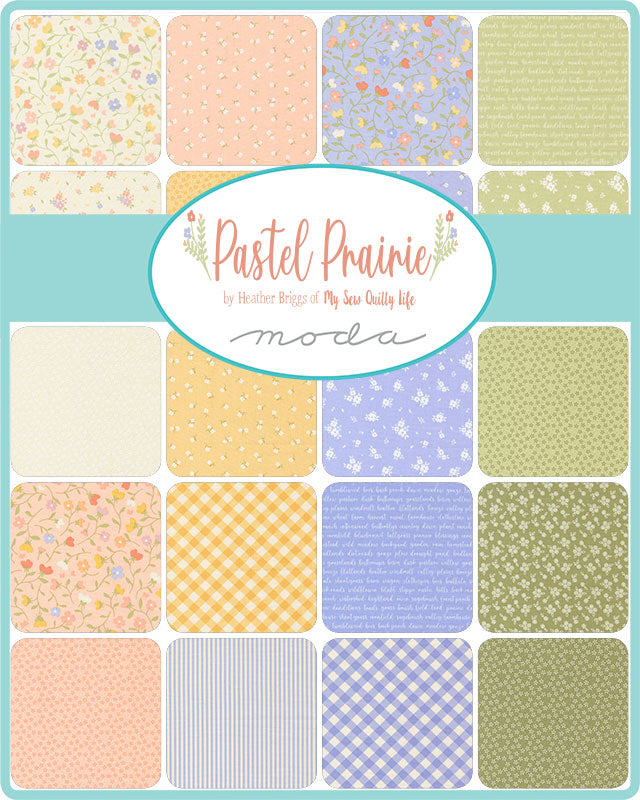 Pastel Prairie 5" Squares Charm Pack 42pcs My Sew Quilty Life Moda Cotton Fabric MD-31780PP