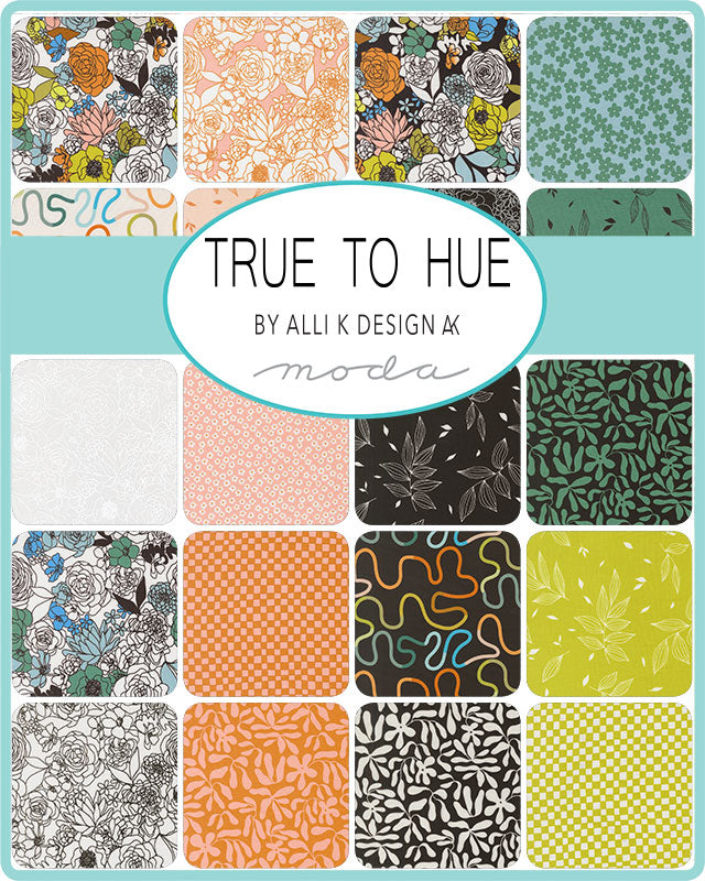 True To Hue 5" Squares Charm Pack 42pcs Alli K Design Moda Cotton Fabric MD-11560PP
