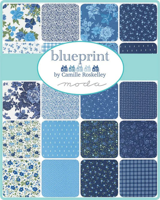 Blueprint 5" Squares Charm Pack 42pcs Camille Roskelley Moda Cotton Fabric MD-55330PP