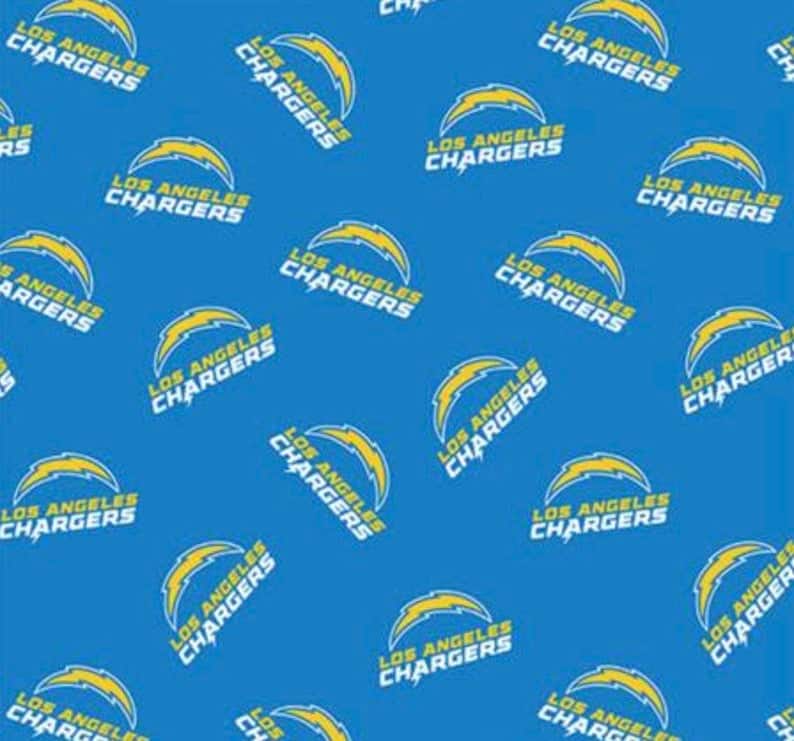 Los Angeles Chargers NFL Newest Logo Design 58" Cotton Fabric