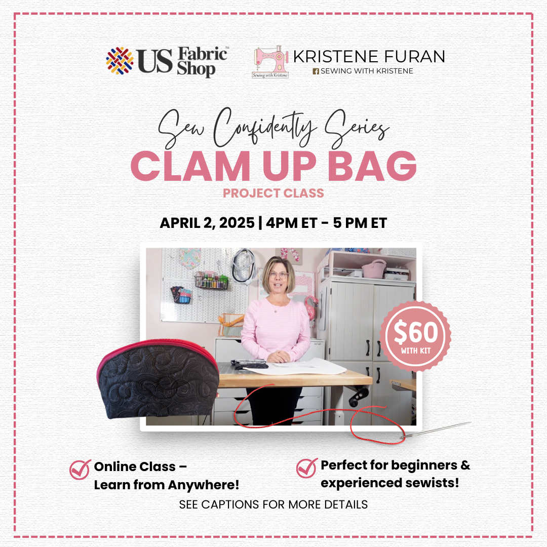 Clam Up Bag | Virtual Sewing Class | Kristene Furan