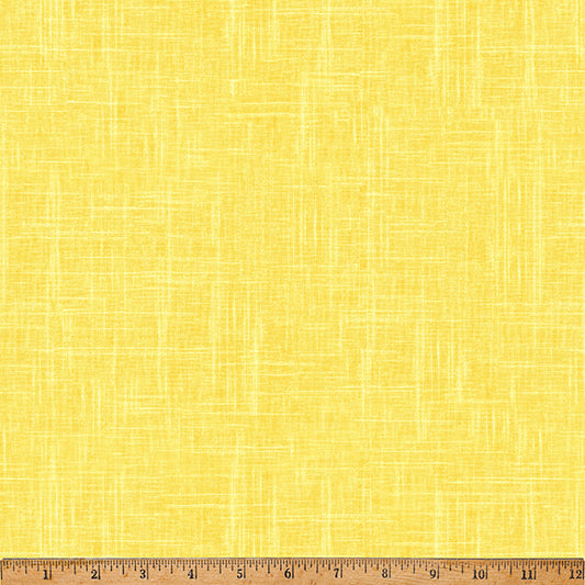 24/7: Linen Texture Buttercup Yellow Hoffman Fabrics Cotton Fabric HF-S4705-471