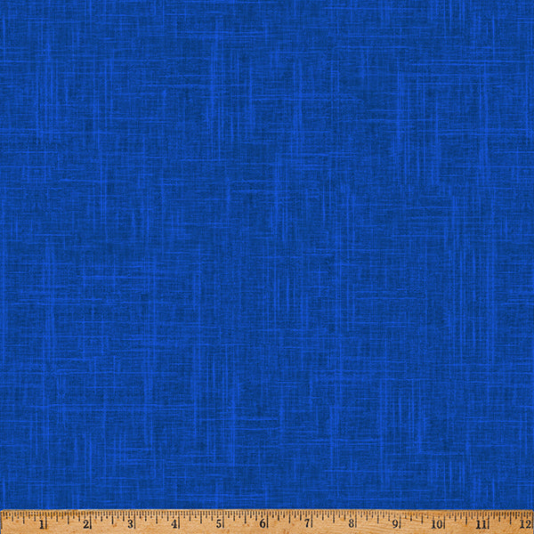 24/7: Linen Texture Cobalt Blue Hoffman Fabrics Cotton Fabric HF-S4705-17