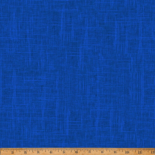 24/7: Linen Texture Cobalt Blue Hoffman Fabrics Cotton Fabric HF-S4705-17