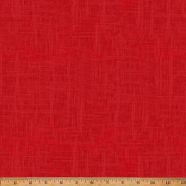 24/7: Linen Texture Flame Red Hoffman Fabrics Cotton Fabric HF-S4705-67