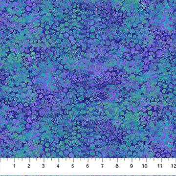 Shimmer Basics Metallic River Rocks Deep Sea Blue Deborah Edwards Northcott Cotton Fabric NC-27896M-44 | US Fabric Shop