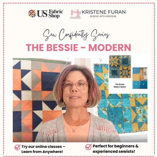 The Bessie Wall Hanging MODERN Class & Kit Sewing with Kristene