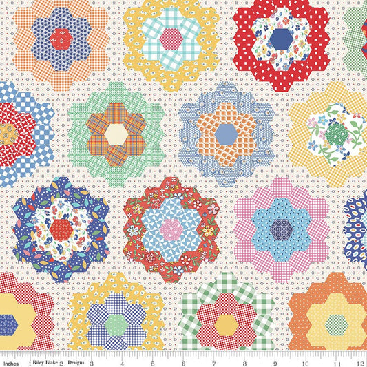 (3-YARD PACKAGE) Always Season 108" Wideback Flower Garden Multi American Jane Riley Blake Designs Cotton Fabric RB-3YD-WB15110-MULTI