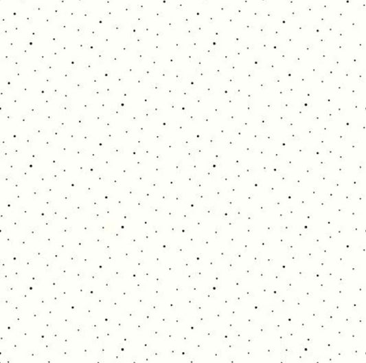 (3-YARD PACKAGE) Dapple Dot 108" Wide back Black Dots in Off White designed by Lori Holt for Riley Blake Designs 100% Cotton Quilting Fabric RB-3YD-WB645-BLACK