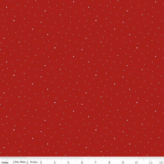 (3-YARD PACKAGE) Dapple Dot 108" Wideback Barn Red The RBD Designers Riley Blake Cotton Fabric RB-3Y-WB640-BARNRED