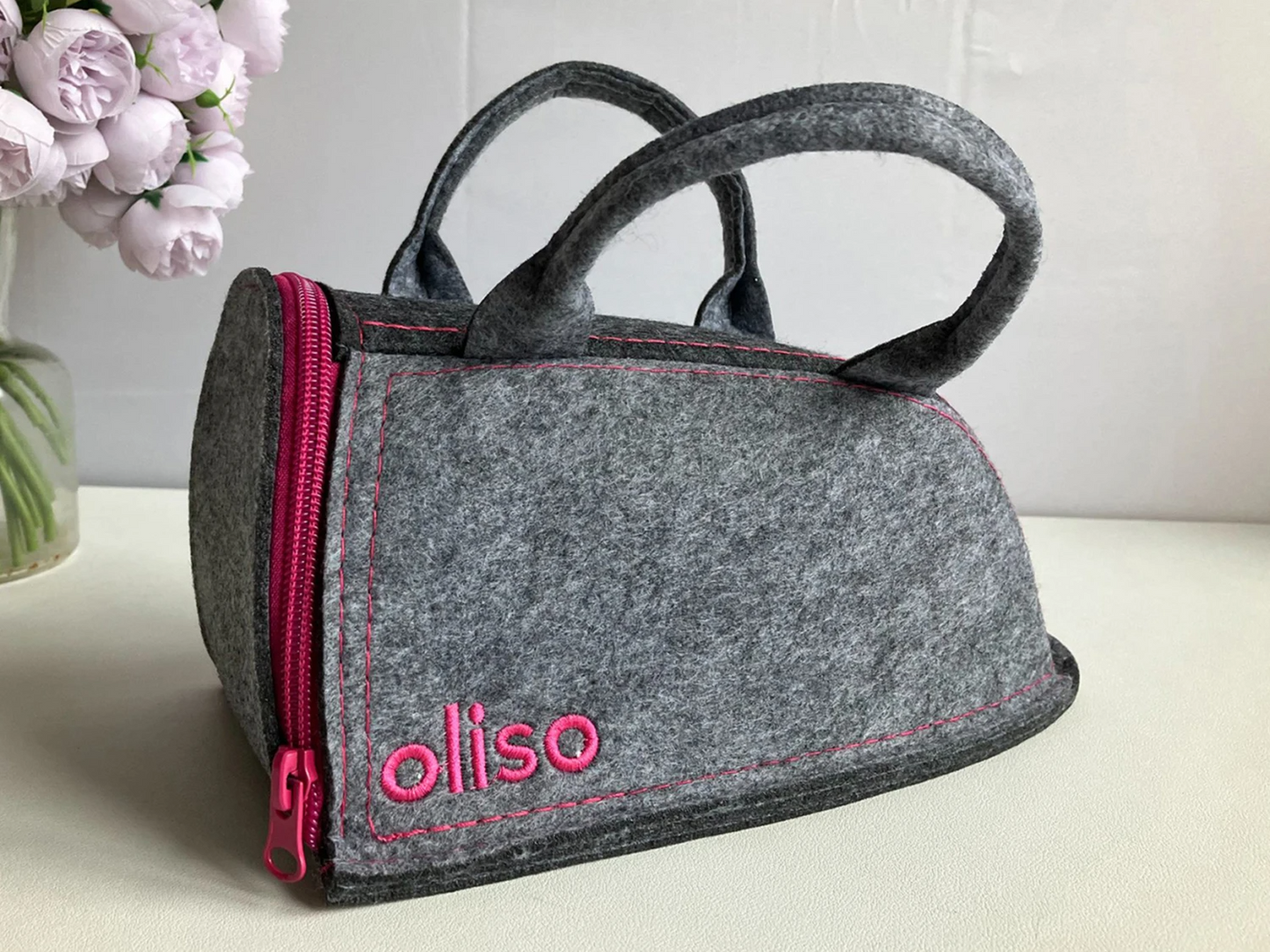 Oliso Carry Bag for Project Irons 4"x4"x7" Raspberry Pink Ehsan Alipour Oliso Inc. Polyester Felt Fabric OL-30004006