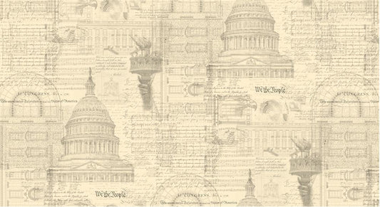 3 Sisters Patriotic 108" Wide back Parchment 3 Sisters Moda Cotton Fabric MD-108042-11