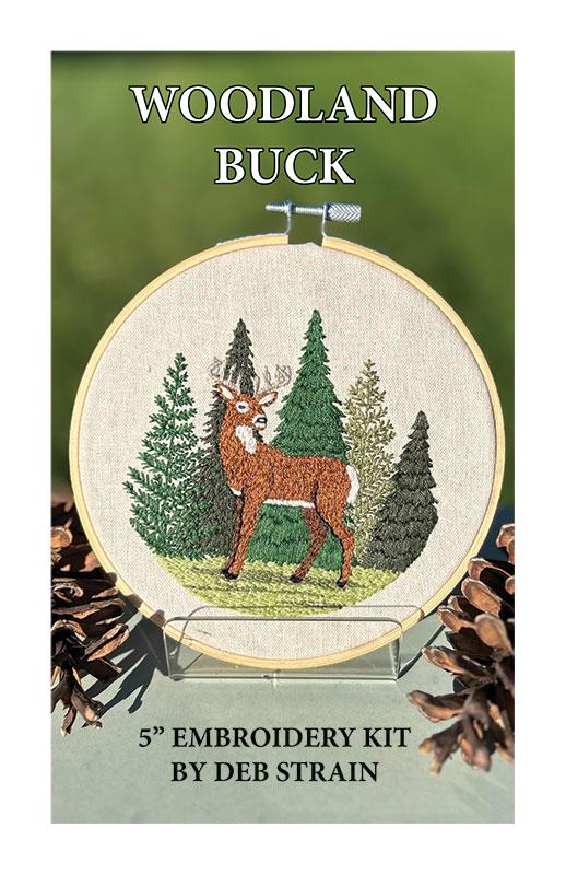 5" Embroidery Kit Woodland Bucks Deb Strain Stitches DSS-025