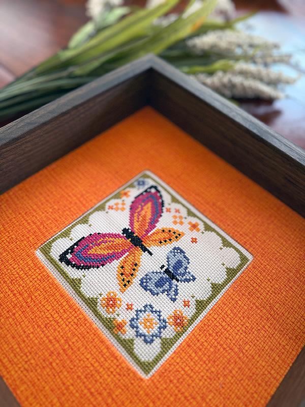 Butterfly Blooms Cross Stitch Needle Art Pattern Kit Robin Pickens Moda MD-KITCS104