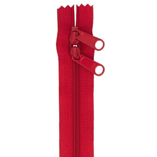 Double Slide Zipper Hot Red 30 inches By Annie's