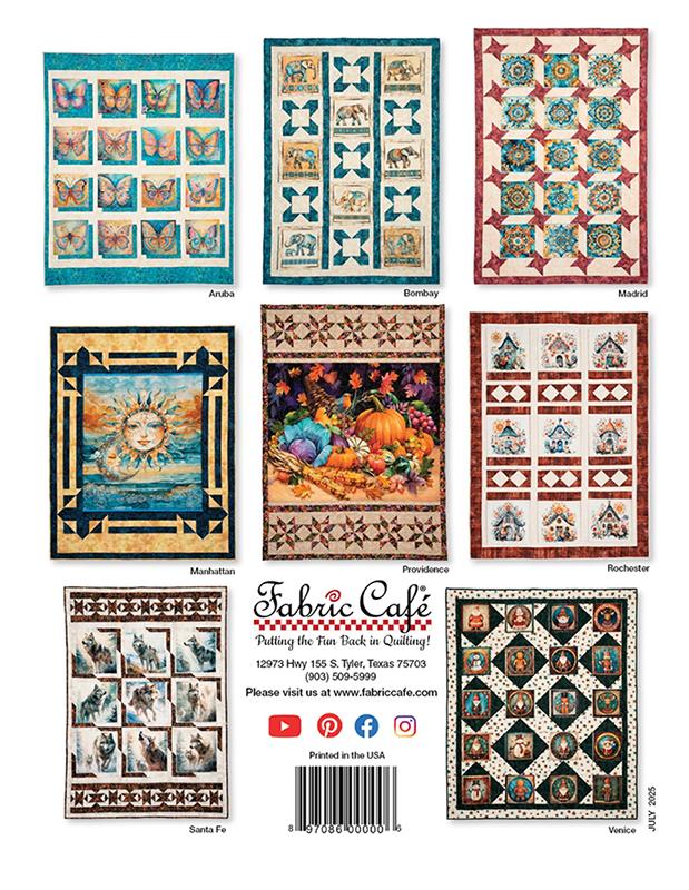 Panel Perfect 3 Yard Quilt Book Donna Robertson Fabric Cafe FC-032543