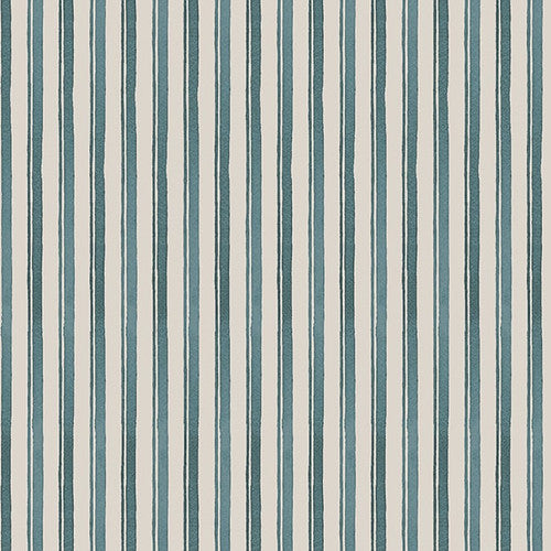 A Beautiful Day Stripe Beige Navy Blue Dawn Rosengren Henry Glass Cotton Fabric