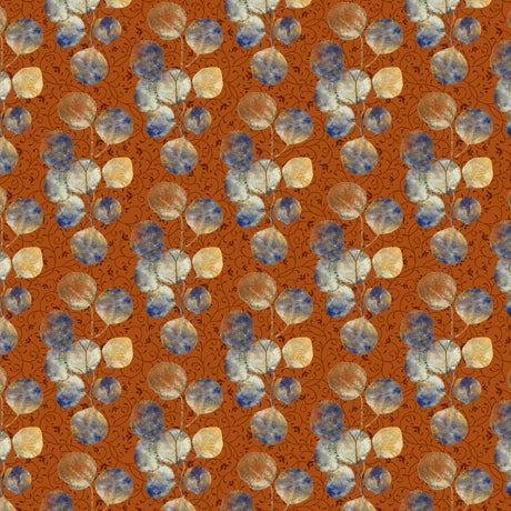 A Flutter of Leaves Set Leaves Orange Suzan Engler Quilting Treasures Cotton Fabric