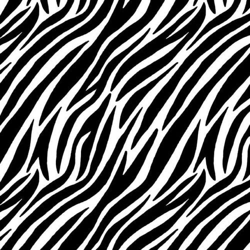 A to Zoo Zebra Black Hannah of Pencil & Ink Studio Blank Quilting Cotton Fabric