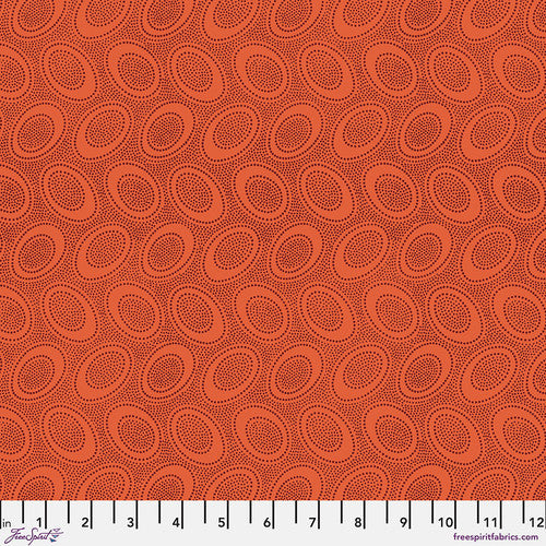 Aboriginal Dot Orange Classics Kaffe Fassett Collective Free Spirit Cotton Fabric FS-GP71.ORAN