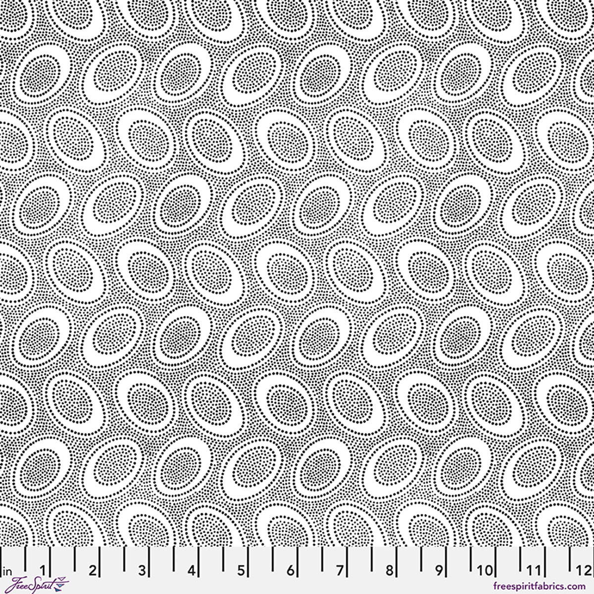 Aboriginal Dot White August 2026 Kaffe Fassett Collective Free Spirit Cotton Fabric FS-PWGP071.WHITE