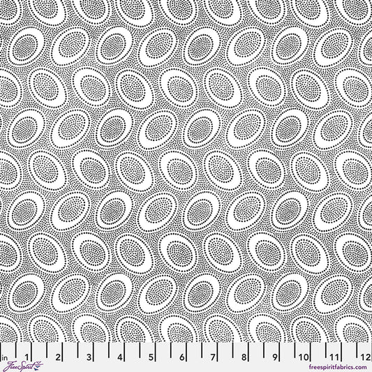 Aboriginal Dot White August 2026 Kaffe Fassett Collective Free Spirit Cotton Fabric FS-PWGP071.WHITE