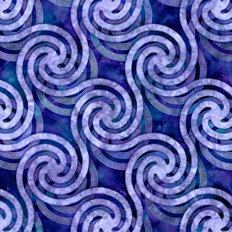 Adagio Circle Swirls Iris Ombre Dan Morris Quilting Treasures Cotton Fabric