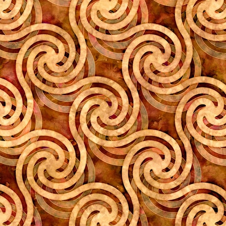 Adagio Circle Swirls Rust Ombre Dan Morris Quilting Treasures Cotton Fabric