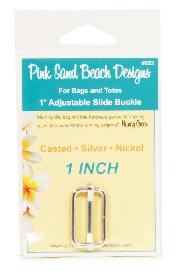 Adjust Slide Buckle Silver Nickel Nancy Green Pink Sand Beach Designs PSB-223