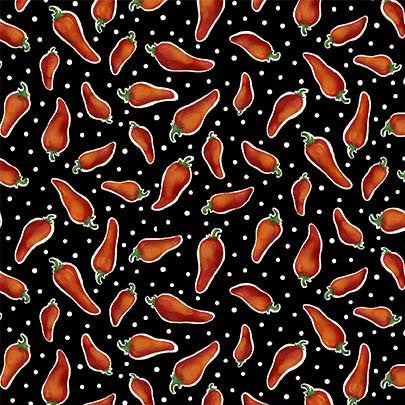 Adobe Canyon Red Hot Black Monkey Mind Design Michael Miller Cotton Fabric