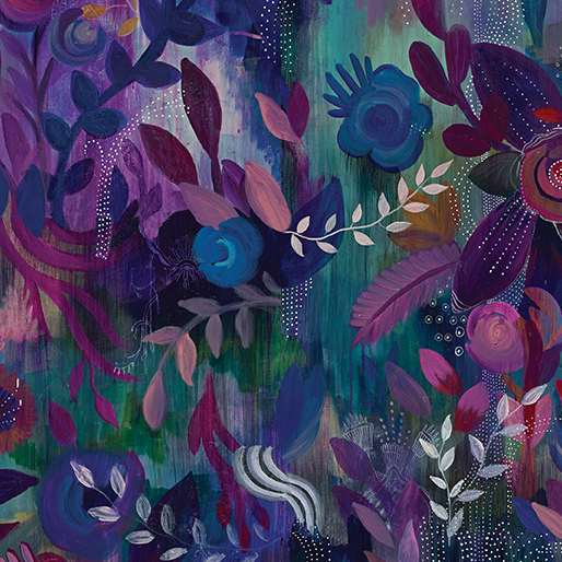 Affinity Lush Plum Danielle Duer Benartex Cotton Fabric BE-16682-65 | US Fabric Shop